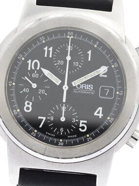 ORIS Big crown 7511 Date Chronograph black Dial Automatic Men's Watch_922728